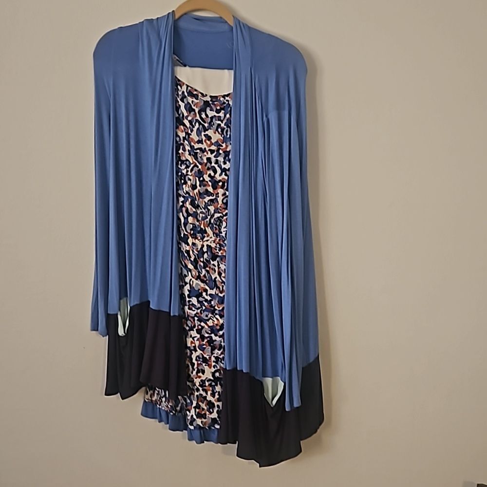 Logo By Lori Goldstein  tunic  cardigan and pant DG2By Diana Gilman LP